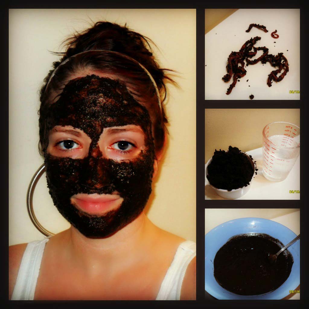 diy from face  facial feeling leaves my mask skin masks made The worm   poop homemade