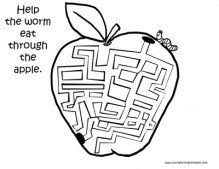 apple coloring page