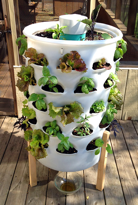 Garden Tower 2™, 50-Plant Composting Vertical Garden Planter